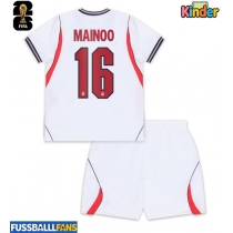 England Kobbie Mainoo #16 Heimtrikotsatz Kinder WM 2026 Kurzarm (+ Kurze Hosen)